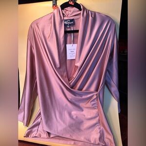 Leslie Evers pink blouse xl